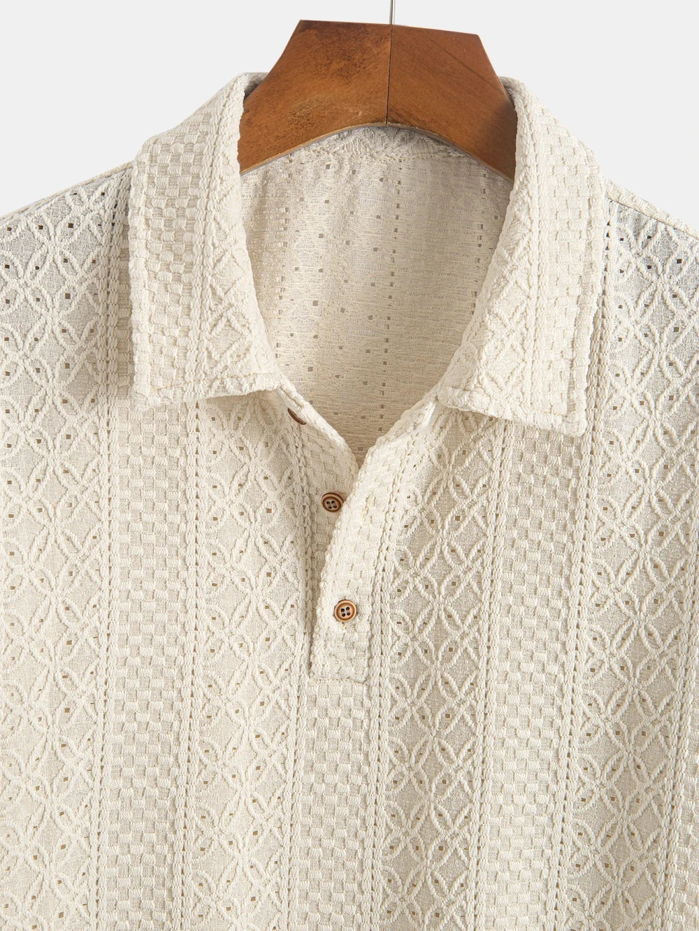 Men's Textured Knit Polo
