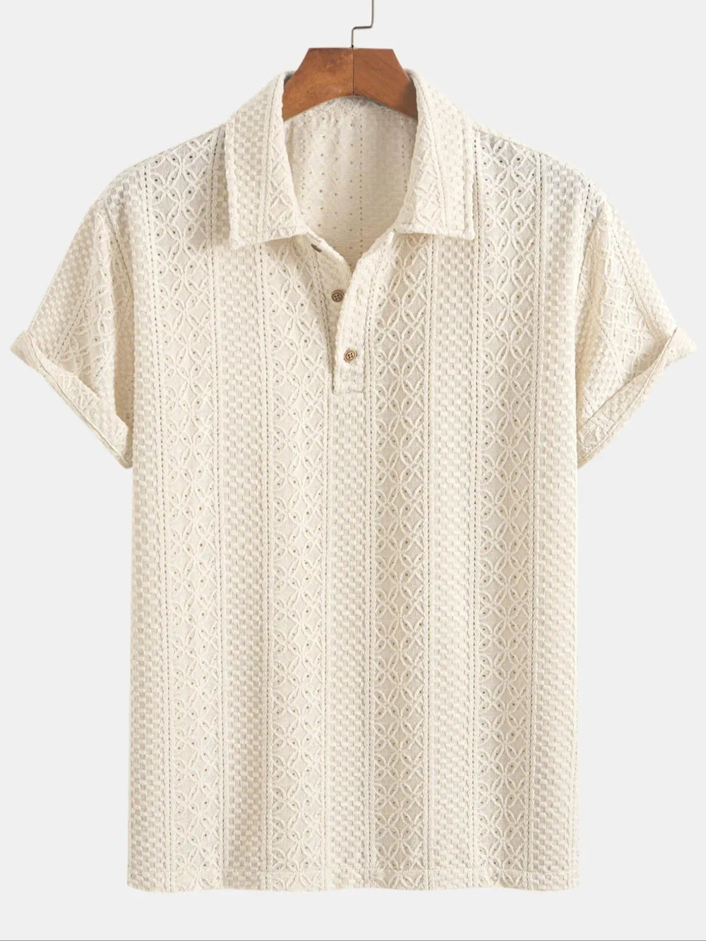 Men's Textured Knit Polo