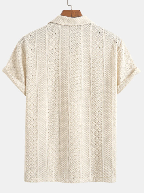 Men's Textured Knit Polo