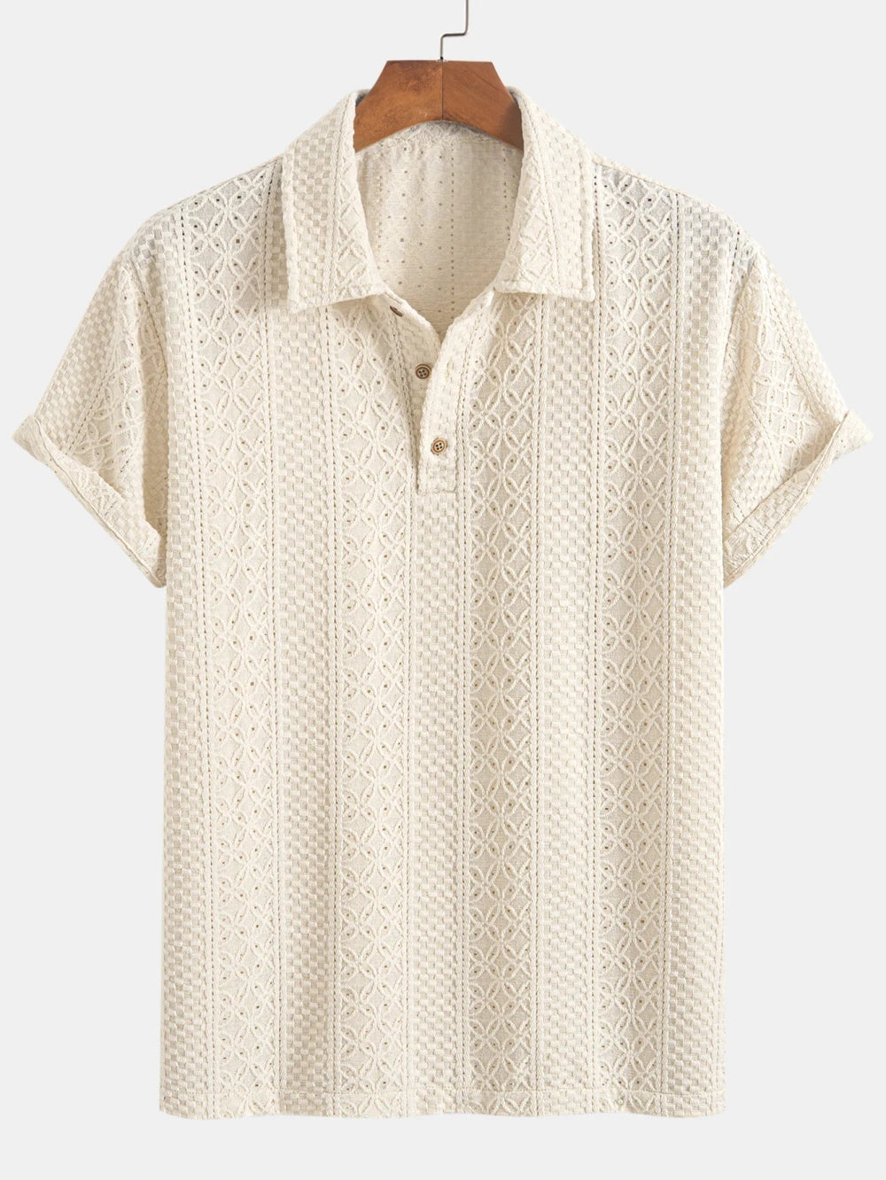 Men's Textured Knit Polo
