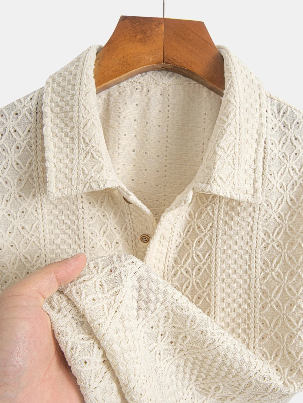 Men's Textured Knit Polo